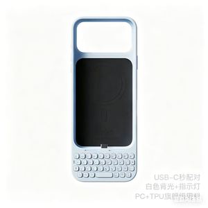 Premium Physical Keyboard Case for iPhone 15 Pro Max Full QWERTY Tactile Buttons Pass-through Charging Protective Phone Cover - Product Image 6