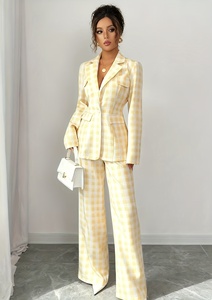 Elegante Completo Casual Primaverile da <span class=keywords><strong>Donna</strong></span> di Alta Gamma - Giacca e <span class=keywords><strong>Pantaloni</strong></span> a Gamba Dritta - Product Image 4