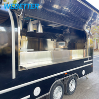 WEBETTER COC Food Truck Mobile, Camion de Restauration, Remorque de Concession, Camion de BBQ, Boutique Alimentaire avec Cuisine Complète, Conception de Bar Mobile et Cuisine de Food Truck de Qualité