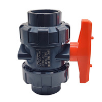 Vanne à boisseau sphérique fixe à raccord rapide en UPVC certifiée CE, filetage femelle 2 pouces DN50, joint en PTFE, commande manuelle, alimentation en eau PN16 pour