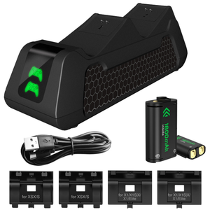 Station de charge double pour <span class=keywords><strong>manette</strong></span> <span class=keywords><strong>Xbox</strong></span> ONE avec 2 batteries rechargeables pour <span class=keywords><strong>manette</strong></span> <span class=keywords><strong>Xbox</strong></span> Series S X - Product Image 2