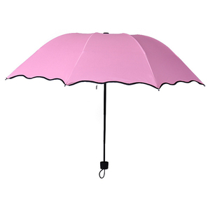 Custom Printed Logo Three-Folding Vinyl Sunblock Umbrella for Advertising Rain and Windproof Economically Priced