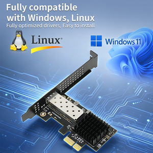 Realtek การ์ดเครือข่ายแบบมีสาย RTL8127 PCIe 4.0 X1สำหรับ10GbE SFP + ไฟเบอร์การ์ดเครือข่ายแบบใช้สายภายในมีกำลังไฟต่ำมาก1.79วัตต์สำหรับ Rtl8127ตั้งโต๊ะ - Product Image 5