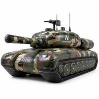 Réplique de char gonflable géant en PVC de haute qualité, durable, camouflage, décoration d'événements avec logo, pour exposition en plein air et défilé