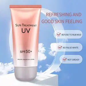 SPF50 tabir surya organik, nutrisi wajah tubuh menyegarkan isolasi perlindungan UV tahan air pelatihan militer pelembab kulit