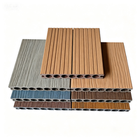 Plancher de terrasse extérieur en WPC, design à double verrouillage, résistant à l'humidité, anti-corrosion, antidérapant, garantie 1 an, jardin, patio