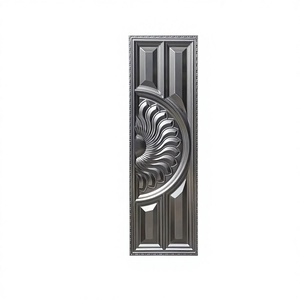 Numéro de maison moderne extérieur en fer pour villa, avec revêtement de porte en métal et design en tôle estampée - Product Image 3