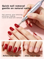 Perceuse à ongles professionnelle portable à couple élevé 45000 tr/min, polisseuse électrique à ongles haute vitesse, outil de polissage multifonction, moteur à balais