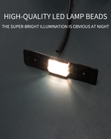 Feux de plaque d'immatriculation LED Emark IP66 12V pour remorque, camion, camping-car, caravane