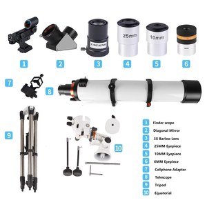 Outils d'observation électriques AKX 120900-R, vente flash, télescope de observation de la lune en plein air, télescope astronomique réflecteur portable avec zoom - Product Image 5