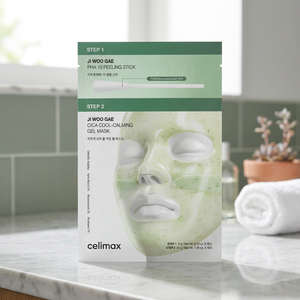 CELIMAX Ji Woo Gae Cica PHA Peel 2-Step Gel Mask 4EA Masque en gel 2 étapes hydratant et apaisant pour le visage, soin coréen - Product Image 2