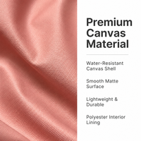 Sac fourre-tout en toile rose personnalisé avec logo, grande capacité, pour femmes, imperméable, léger, à porter à la main ou à l'épaule, pour le shopping, les voyages et les bagages