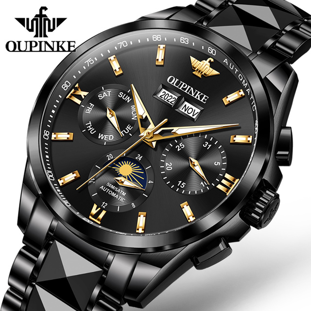 OUPINKE 3201oem Luxury New Design Mechanical Watch Tourbillon Mechanical Movement Custom logo Automatic Mens Wrist Watch