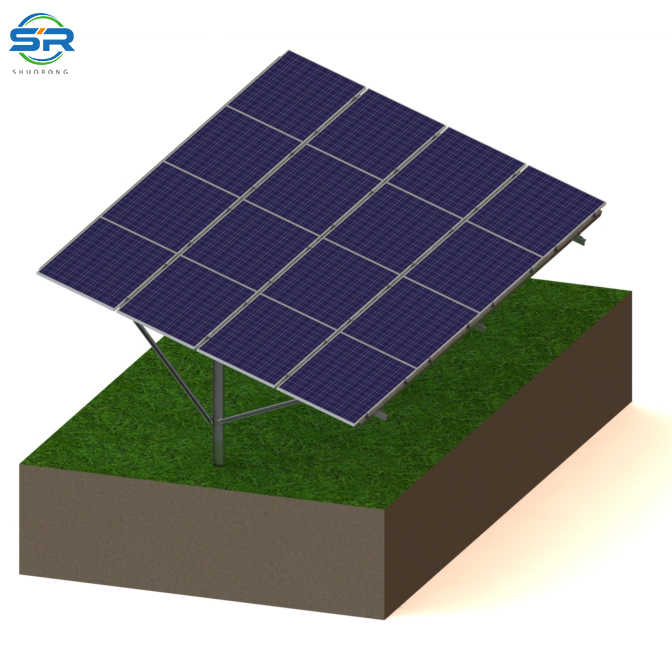 Solar Panel Ground Mount Kit Solar Fixed Photovoltaic Bracket Single ...