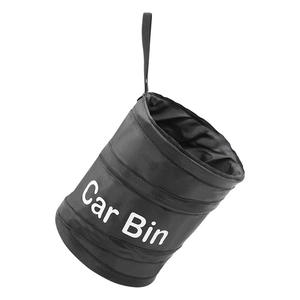 Poubelle de voiture multifonctionnelle pliable en tissu Oxford écologique avec logo personnalisable, structure autoportante et couvercle - Product Image 6