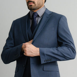 Ensemble de costume pour homme respirant 100 % coton, blazer formel d'affaires avec pantalon assorti pour les commandes en gros et en vrac - Product Image 5