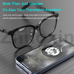 Gafas de traducción Pro AI para mujer, gafas de sol de audio inteligentes con bloqueo de luz azul con diseño de absorción de lente magnética, IP54, impermeables, 2017 - Product Image 2
