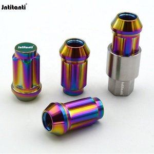 Gr.5 Titan 5-Điểm Chống Trộm Cone Seat Bánh Xe Khóa <span class=keywords><strong>Nut</strong></span> Phong Cách Mới M12x1.25 Xe Bánh Xe Sửa Đổi Bảo Vệ Cao Cấp - Product Image 2