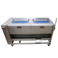 Dezoton Automatische Aardappel-Taro Was- en Schilmachine Borstelrol Groenteschiller Spirale Borstel Schilmachine