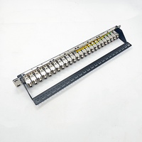 Connecteur RJ45 blindé sans outil CAT6A CAT7 de haute qualité, en alliage de zinc FTP STP 8P8C, fiche modulaire, panneau de brassage RJ45 CAT6 STP 24 ports