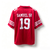 Jahitan Berkualitas Terbaik Dapat Disesuaikan # 97 BOSA # 13 PURDY #   23 McAFFREY # 49 BERIMAN # 85 KITTLE  Jersey Sepak Bola Amerika