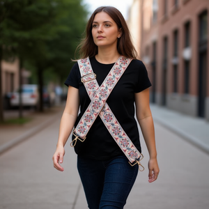 5Cm <b>Webbing</b> Strap For Bag With Embroidered Pattern Crossbody Use - Product Image 2