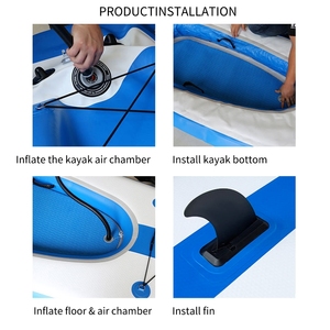 Canoa inflable de un solo asiento para una persona, canoa barata para sentarse en la parte superior, personas solteras, pesca, logotipo personalizado, área de deportes acuáticos - Product Image 3