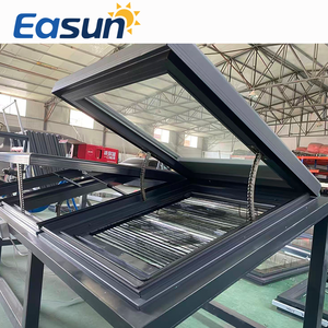 Hiện Đại 780Mm X 980Mm Tự Động Đôi Kính Cửa Sổ Ánh Sáng Cửa Sổ Không Thấm Nước Hợp Kim Nhôm Trượt Gấp Cổ Louver Cố Định Côn Trùng - Product Image 6