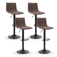 Runwood Wholesale Nordic Leather Stool Swivel Kitchen Bar Counter Chairs Sillas De Bar Chair Bar Stool