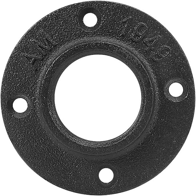 Промышленный фланец для труб, 1,5 дюймов, прочный ковкий Железный трубный фитинг, настенный винтажный фланец с резьбой «сделай сам»