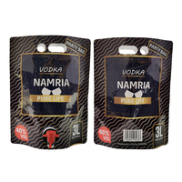 Sachets personnalisés en aluminium à fond plat pour vin rouge, bière, boissons liquides, kits de brassage maison, recyclables