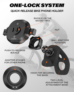 360 di rotazione del motociclo manubrio della <span class=keywords><strong>bici</strong></span> Mobile del telefono di <span class=keywords><strong>supporto</strong></span> con vibrazione della lega di ammortizzatore del telefono per la <span class=keywords><strong>bici</strong></span> - Product Image 6