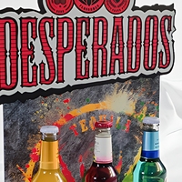 Présentoir de comptoir en acrylique imprimé pour bouteilles d'alcool, bière et vin, avec en-tête, pour les points de vente en grands magasins et commerces de détail