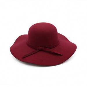 Sombreros Fedora de Fieltro de Lana de Ala Ancha de Color Sólido Baratos para Mujer, Estilo Casual de Invierno - Product Image 4