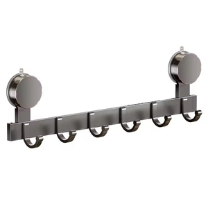 Crochet mural de salle de bain en aluminium robuste monocouche, flexible, détachable, écologique, à ventouse, <span class=keywords><strong>sans</strong></span> perforation, pour cuisine - Product Image 1