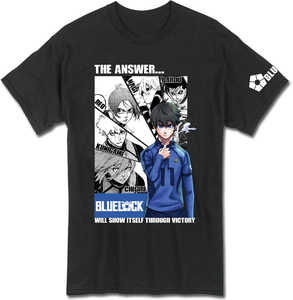 เสื้อยืดผู้ชาย Blue Lock คอกลม แขนสั้น พิมพ์ลายการ์ตูน ทรงปกติ ผ้าเจอร์ซีย์คอตตอน สไตล์ลำลอง สำหรับทีมแข่งขัน โลโก้ด้านหน้า - Product Image 1