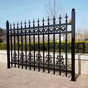 Pomme de cour <span class=keywords><strong>tubulaire</strong></span> en métal noir, pique-nique décorative de haute qualité protecteur avant, clôture en aluminium - Product Image 4