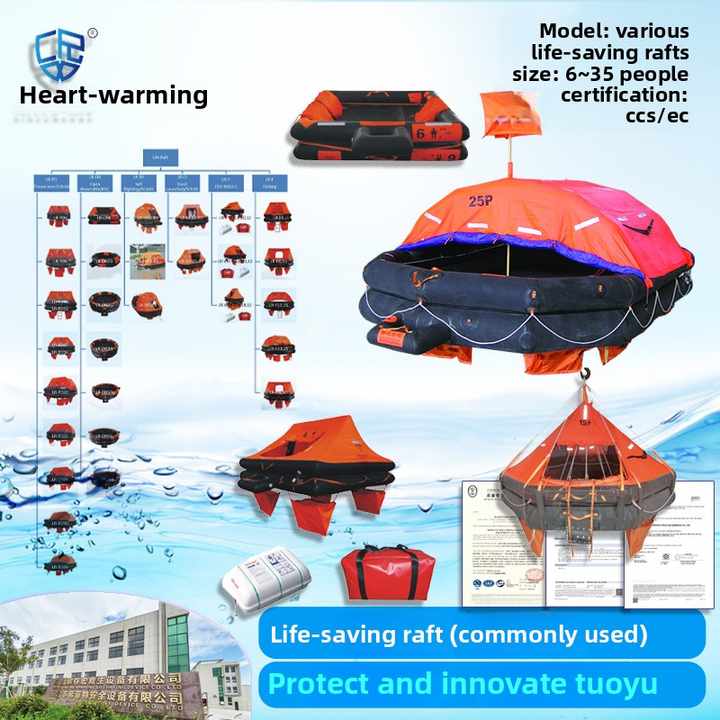 Customized Self-Righting Inflatable Life Raft Marine Cast-Water Rescue ...