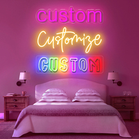 Rebow – lettres lumineuses sur mesure, petit signe de nom néon imperméable en acrylique pour cadeau d'anniversaire, nom éclairé, décoration de la maison