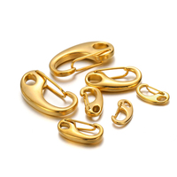 304 acier inoxydable 18k plaqué or D fermoirs de homard fermoir de crevette pour collier Bracelet fabrication de bijoux accessoires de bijoux