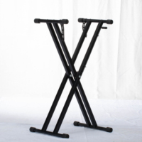 Soporte Doble para Teclado de Alta Resistencia, Trípode de Altura Ajustable para Escenario y Estudio, Compatible con Piano, MIDI, Sintetizador, Robusto y Portátil