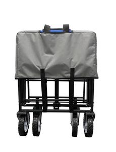 Paslanmaz çelik katlanır kamp sepeti depolama sepeti ile açık Handcart uygun alışveriş vagon - Product Image 2