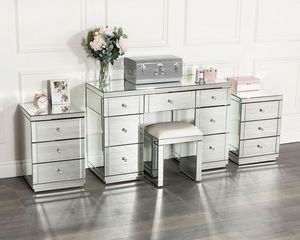<strong>Vintage</strong> Factory Price Bevelled Mirrored Cabinet Chest <strong>Sideboard</strong> with 6 Big Drawers - Product Image 3
