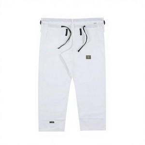 Pantalon personnalisé en tissu Ripstop noir perlé, Kimono BJJ 500g unisexe en polyester/coton avec broderie personnalisée - Product Image 3