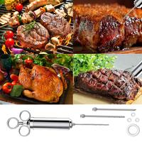 Aiguille à viande en acier inoxydable à injecteur de saveur réglable pour une injection efficace de marinade dans la cuisine professionnelle à domicile