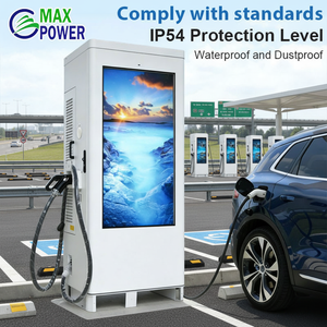 Borne de recharge rapide pour véhicules électriques, double pistolet, montage au sol, IP54, GBT CCS2, 120 kW - Product Image 5