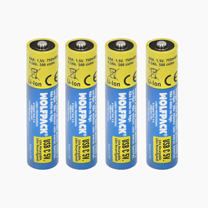 Batteria al Litio Ricaricabile "AAA" 1.5V USB-C (4 Unità) - Product Image 1