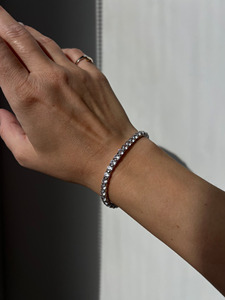 Bracelet tennis en argent sterling 925 durable avec moissanite, classique, luxueux, unisexe, finition polie, plaqué rhodium/or jaune/or rose - Product Image 4