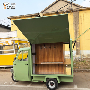 Carrito de Comida de Tres Ruedas Resistente, Color Verde, Estilo Piaggio, <span class=keywords><strong>Tienda</strong></span> Móvil de <span class=keywords><strong>Cerveza</strong></span> para Venta al por Mayor - Product Image 1