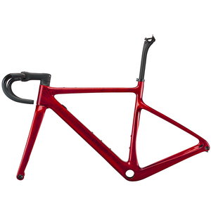 Cadre de vélo de route en fibre de carbone Airwolf T1100, ensemble de cadre de vélo de route 700*40c, cadres de cyclocross, ensemble de cadre de vélo de route, cadre de vélo de route à frein à disque de course - Product Image 1